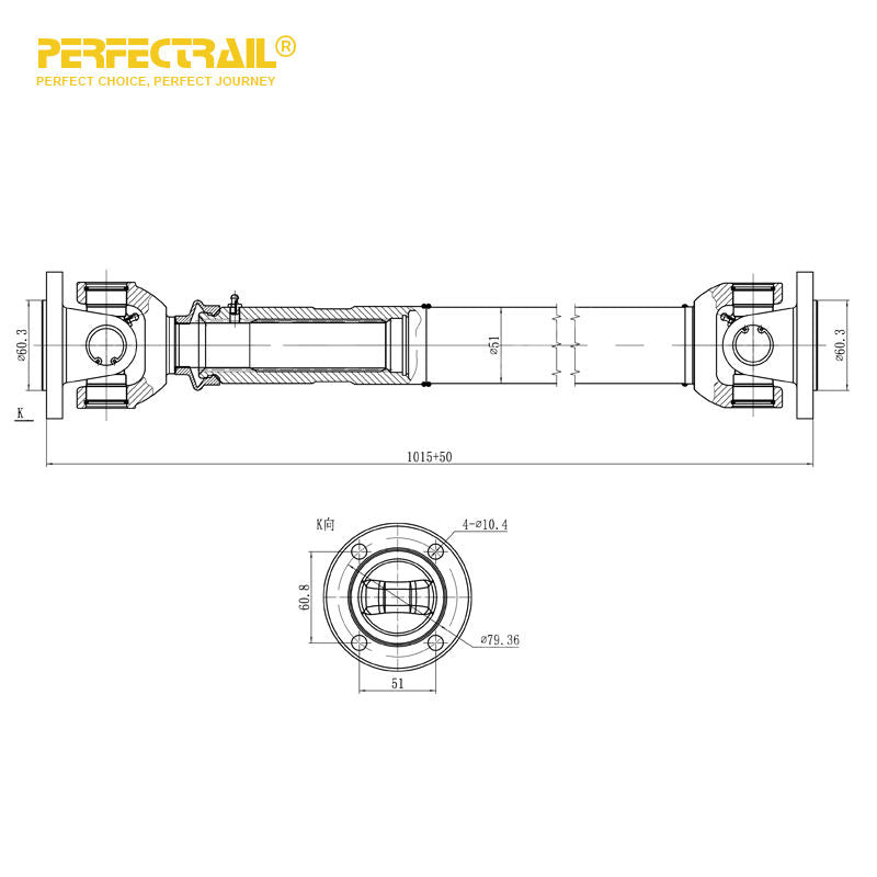 PERFECTRAIL FRC8391 Manufacturer Auto Parts Propshaft Driveshaft Cardan Drive Propeller Shaft for Land Rover Defender L316