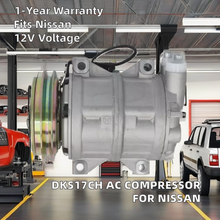 Load image into Gallery viewer, OE 92600-VL30A Auto AC Compressor for Nissan Frontier D22 NAVARA D40 12V