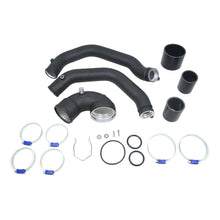 Load image into Gallery viewer, BMW M2 / M3 F80 / M4 F82 F83 2015-2019 S55 3.0T Black Top Mount Intercooler Kit with Charge Pipes and Silicone Tubes