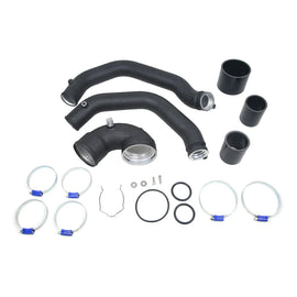 BMW M2 / M3 F80 / M4 F82 F83 2015-2019 S55 3.0T Black Top Mount Intercooler Kit with Charge Pipes and Silicone Tubes