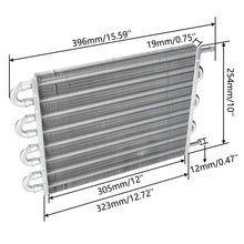 Load image into Gallery viewer, Universal 8-Row Aluminium Oil Cooler 15.5 x 10 x 0.75 inch with 6AN Ports - Engine / Transmission