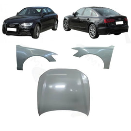 Audi A6 C7 4G 2012–2018 Steel Front Fender / Bonnet Replacement 4G0821101 4G0821102 4G0823029