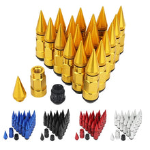 Load image into Gallery viewer, Universal Spiked Wheel Lug Nuts M12x1.25 / M12x1.5 80mm - Steel with Aluminium Spike, 20 Piece Set