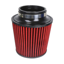 Universal Short Mushroom Cone Air Filter with Clamp - Carbon Fibre Top, Aluminium Base