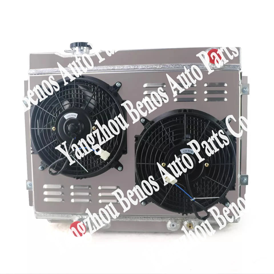 4 Row Radiator with Shroud Fan and Relay for 1964-66 Ford Galaxie V8