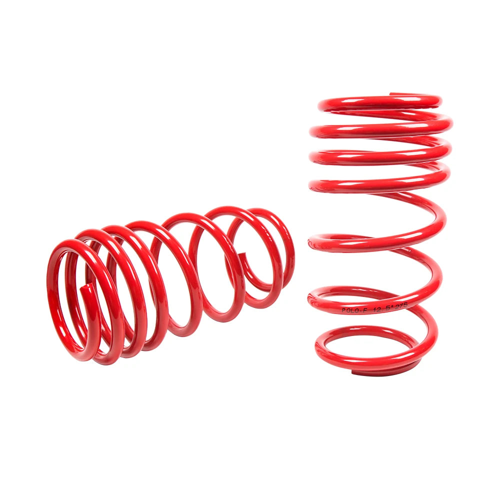 VW Polo / Seat Ibiza 2009-2018 1.2 / 1.4 Lowering Springs Kit - Red, 4 Piece
