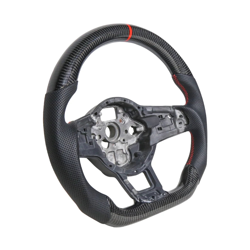 VW Golf GTI / Golf R / R-Line Mk7 / Mk7.5 2013-2020 Carbon Fibre and Leather Sport Steering Wheel