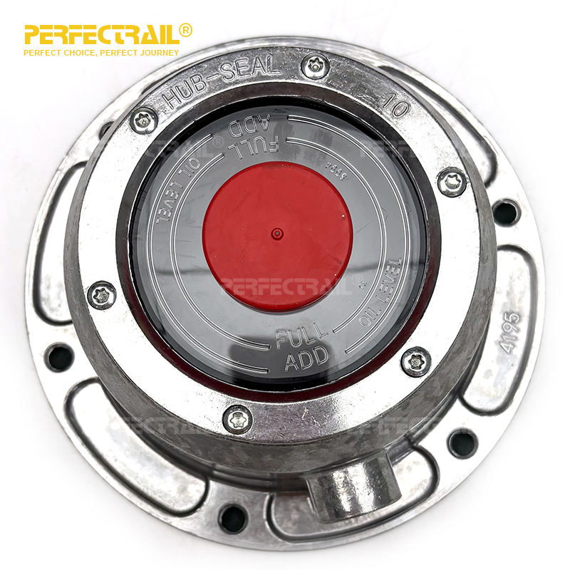 PERFECTRAIL 343-4195 Trailer Parts 6 Hole Aluminum Wheel Hub Center Cap for Freightliner for Volvo for Kenworth