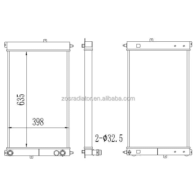 Tube radiator For Audi A4 Avant Quattro A6 Avant / Volkswagen Passat Estate / Skoda Superb 1994-2005