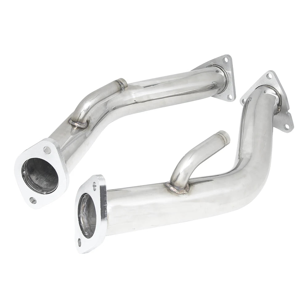 Nissan 370Z Z34 / Infiniti G37 V36 2009-2016 VQ37VHR 3.7L V6 Polished Stainless Steel Lower Downpipe Set
