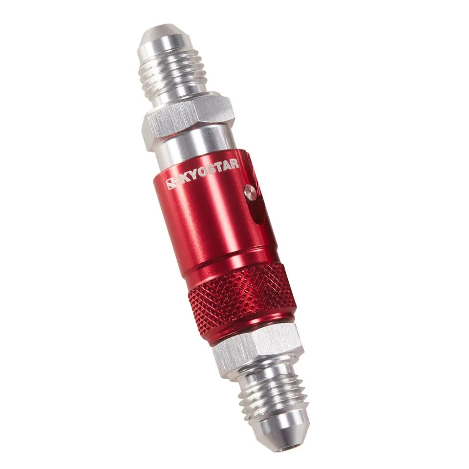 AN4 Red Anodised Aluminium Quick Release Dry Break Disconnect Fuel Fitting