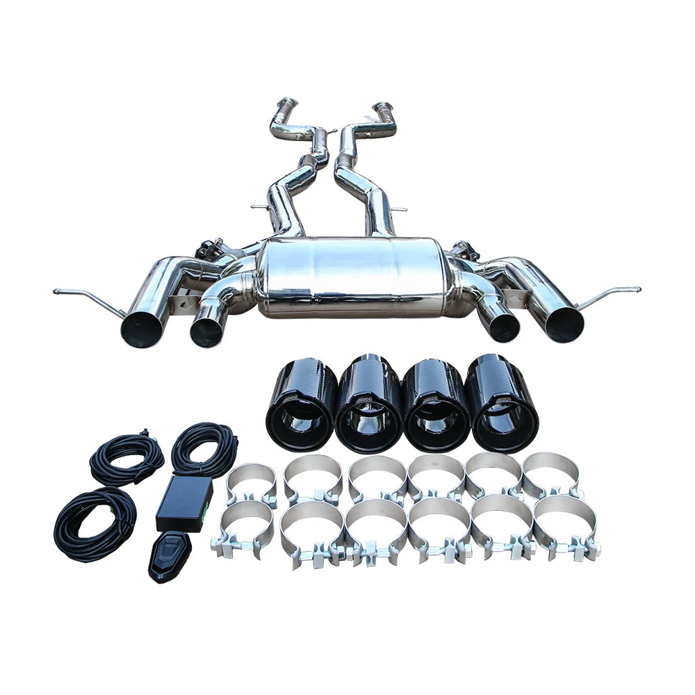 BMW G80 M3 G82 M4 Valved Exhaust System - Titanium Alloy and 304 Stainless, Polished