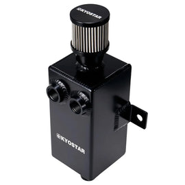 Universal 1 Litre Baffled Aluminium Oil Catch Tank, 8AN Inlet, 12AN Filter, 10AN Drain