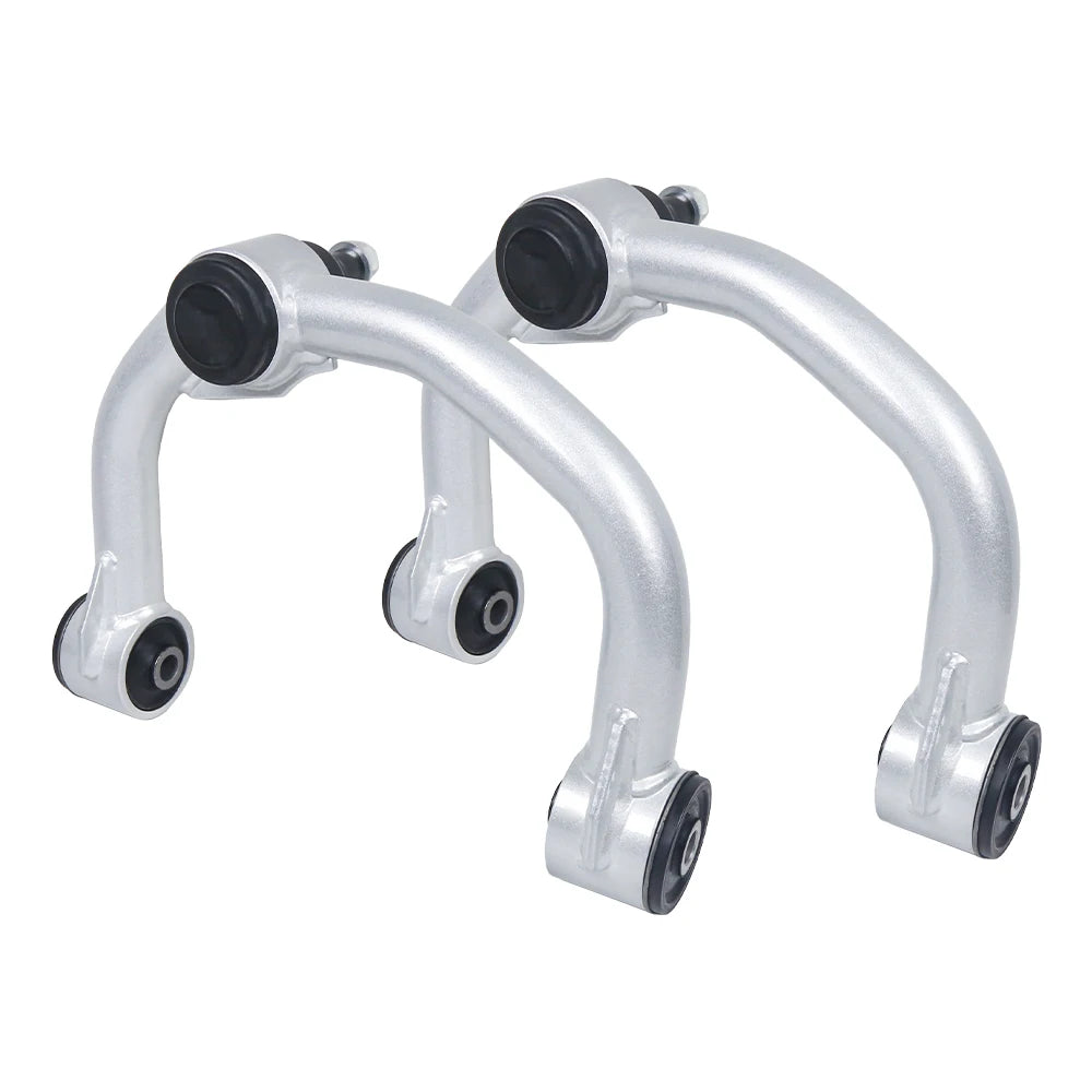 Ford F-150 2004-2020 Upper Control Arms for 2-4 inch Lift - Silver Steel with Rubber Bushings, Pair