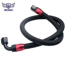 Load image into Gallery viewer, 1 Metre Black Nylon Steel Braided Fuel and Oil Line with 2 x 10AN Fittings