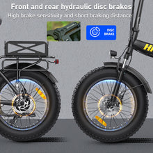 Load image into Gallery viewer, Cargo Electric Bike Hidoes F3 Pro 20 Inch Fat Tyre Cargo eBike with 26Ah Long Range Battery, Heavy Load Rear Basket &amp; Hydraulic Disc Brakes