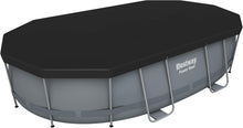 Load image into Gallery viewer, Bestway Power Steel Oval Metal Frame Above Ground Outdoor Swimming Pool Set