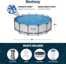 Load image into Gallery viewer, Bestway Steel Pro MAX 14ft x 42in Round Above Ground Pool Set