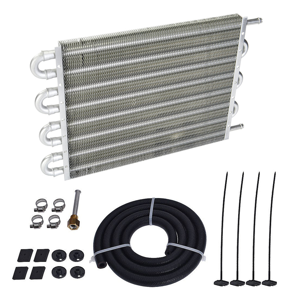 KYOSTAR High Quality Aluminum  Tube & Fin 5/6''  Transmission Oil  Cooler Manual  Radiator Converter  Kit 8-Row Oil Cool
