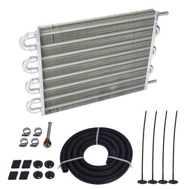 KYOSTAR High Quality Aluminum  Tube & Fin 5/6''  Transmission Oil  Cooler Manual  Radiator Converter  Kit 8-Row Oil Cool