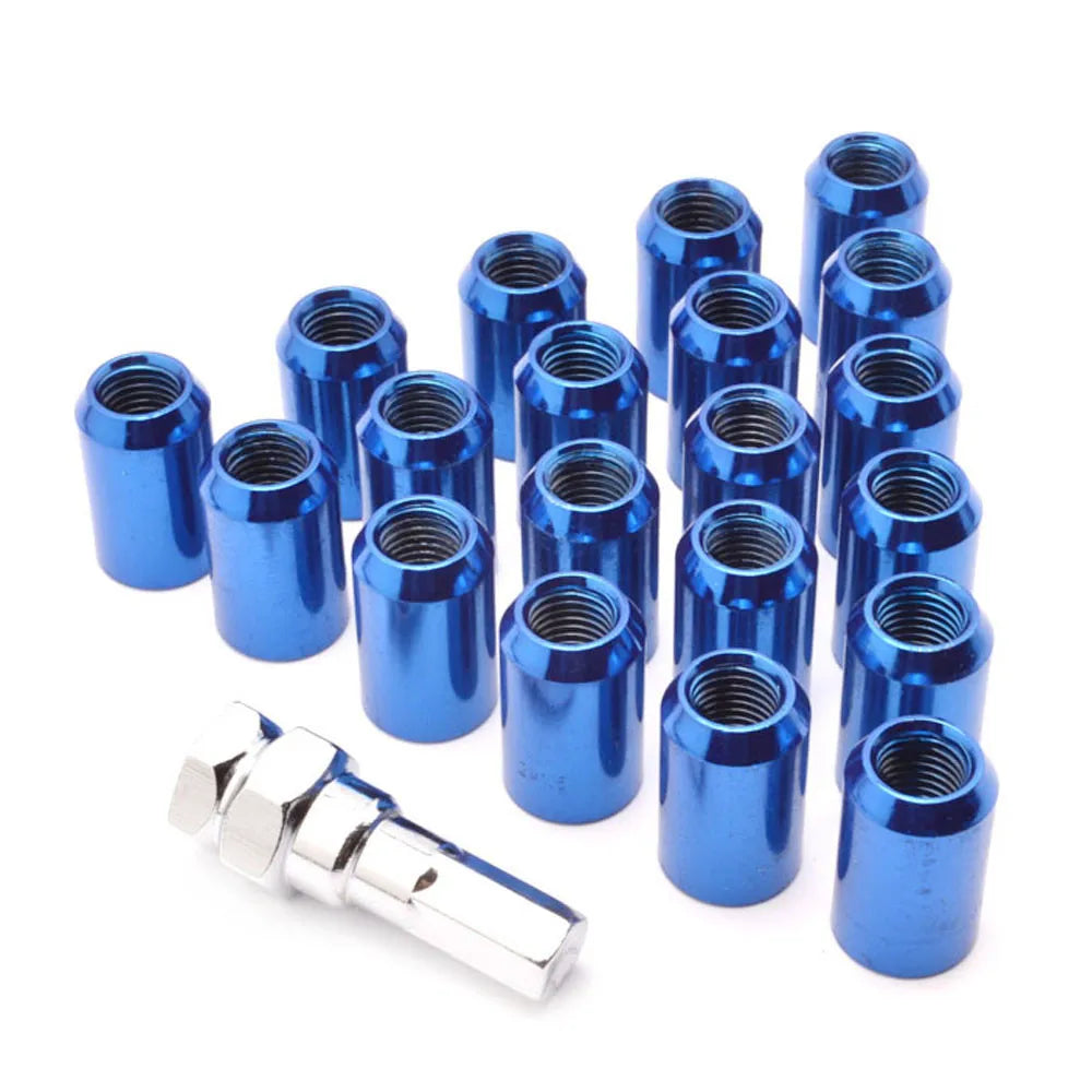 KYOSTAR M12x1.5 M12x1.25 Steel Wheel Nut Set 20 Pcs./set 32mm Multi-Color Universal New Condition