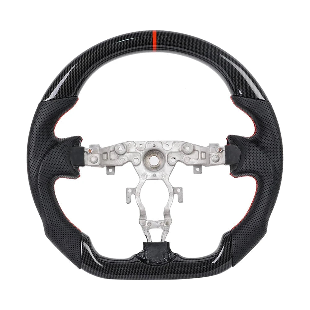 KYOSTAR Real Carbon Fiber Flat Sport Steering Wheel Fit Nissan 370z  2008-2020