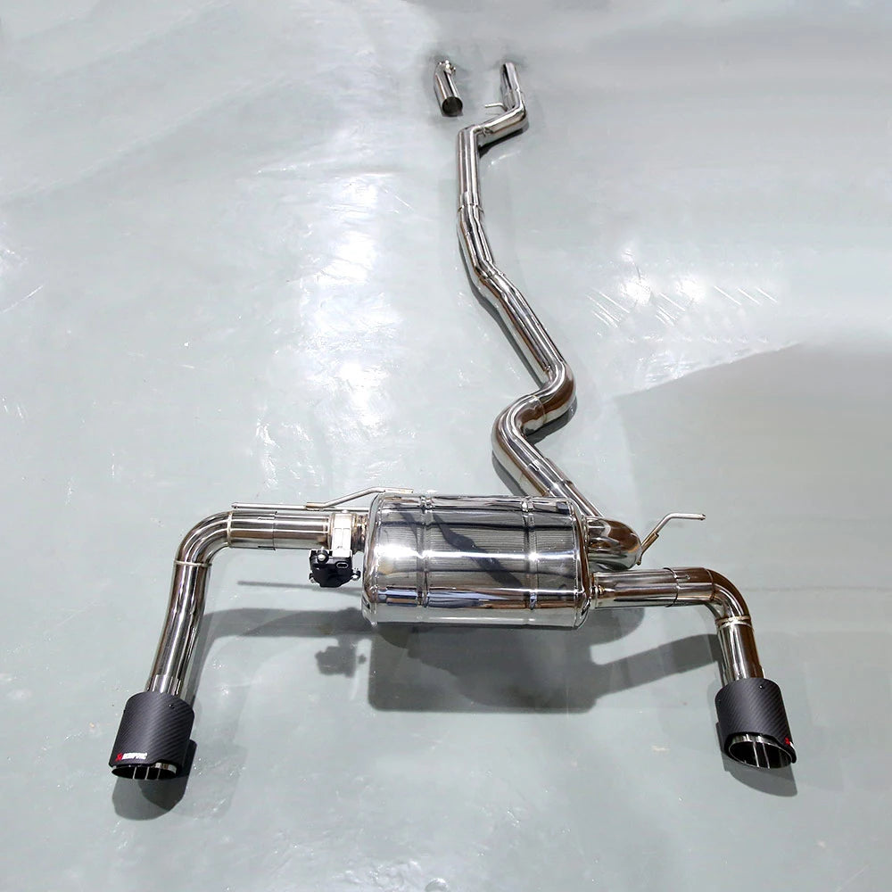 KYOSTAR Stainless Steel Valvetronic -Back Exhaust Sport Style Dual Tips Bolt-On for F30/F31 320i/328i N20 2.0T 1.5mm