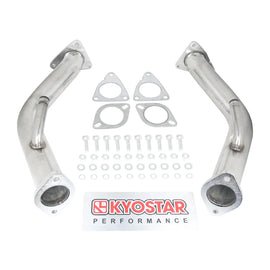 Kyostar Stainless Steels Midpipe Catted Exhaust Downpipe for Nissan 370z Infiniti G37 Q50 Q60 3.7L 2009-2017 Lower Q50 D