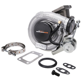 Universal Billet Turbocharger T3 .63 A/R Oil Cooled V-Band for 4 / 6 Cylinder