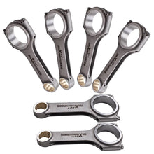 Load image into Gallery viewer, BMW 640i / 135is / M135i N55B30 3.0L Turbo Floating Pin Piston H-Beam EN24 4340 Steel Connecting Rods 6x