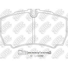 Rear Brake Pads For Ford Iveco NIBK PN0338W