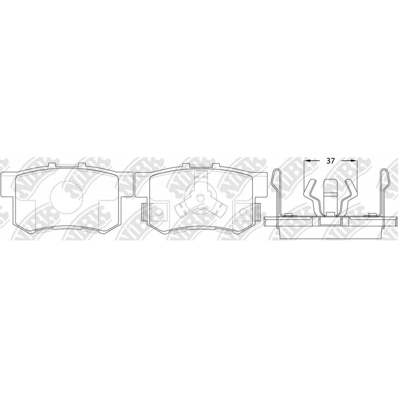 Rear Brake Pads For Honda Acura NIBK PN8807
