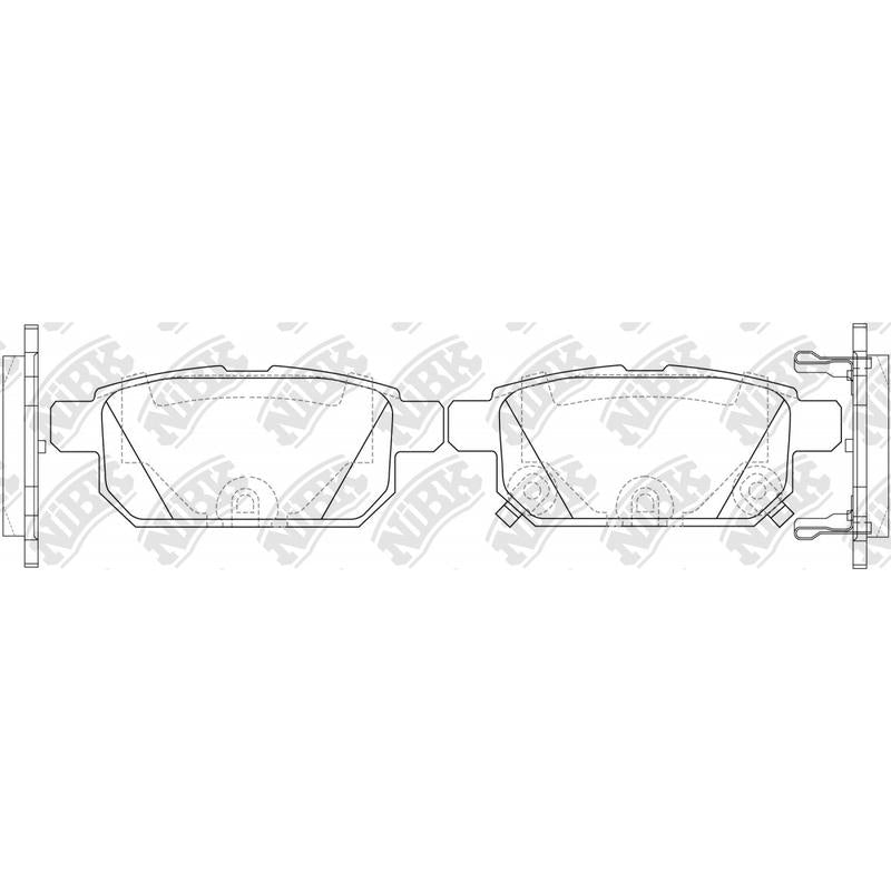 NIBK PN9808 Rear Brake Pads For Nissan Suzuki Maruti Suzuki