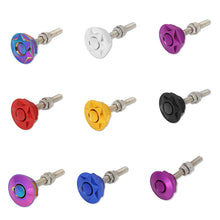 Load image into Gallery viewer, Neo Chrome Universal Push Button CNC Billet Aluminum Anodized 1.25" Diameter Racing New Appearance Kit Quick Release Car
