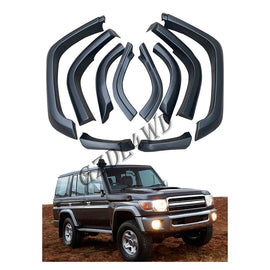OE-Style Matte Black ABS Premium Wheel Arches Car Fender Flares for Toyota Land Cruiser 70 LC76 Hardtop Series