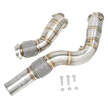 Load image into Gallery viewer, Racing Downpipe for BMW F80 M3 2015-2019 F82 M4 S55 2021+ F87 M2 2021+ S55 304 Stainless Steel