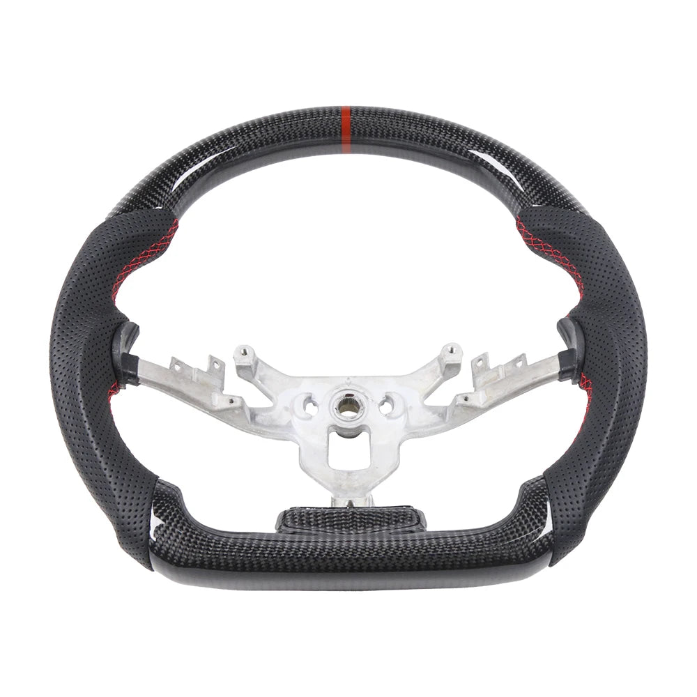 Real Carbon Fiber Dshaped Flat-bottom Steering Wheel for Chevrolet Corvette C6  2007 2013