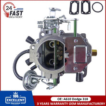 Load image into Gallery viewer, 2 Barrel Carburetor Carb For Chrysler Dodge 318 6 Cylinders Engine Carter BBD Lowtop V8 5.2L 1966-1980 Manual Choke Carburador