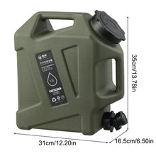 Load image into Gallery viewer, 12L Camping Water Container Portable Water Tank with Faucet Green-2