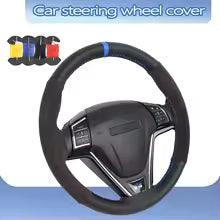 Load image into Gallery viewer, Car Steering Wheel Cover Wrap Suede Leather Breathable Anti Slip Universal 37-38cm Steering Covers Decoration Car Accessories