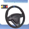 Car Steering Wheel Cover Wrap Suede Leather Breathable Anti Slip Universal 37-38cm Steering Covers Decoration Car Accessories