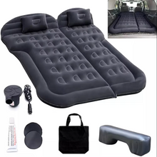 Load image into Gallery viewer, Portable Inflatable Car Air Mattress with Pillows Air Pump  Black-0