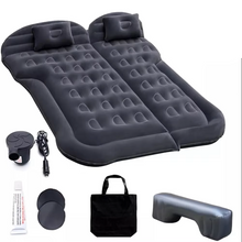 Load image into Gallery viewer, Portable Inflatable Car Air Mattress with Pillows Air Pump  Black-4
