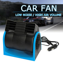Load image into Gallery viewer, 12V Adjustable Car Air Conditioning Fan Dual Speed Silent Cooling Fan Blue-2
