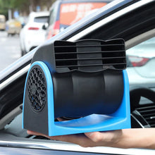 Load image into Gallery viewer, 12V Adjustable Car Air Conditioning Fan Dual Speed Silent Cooling Fan Blue-3