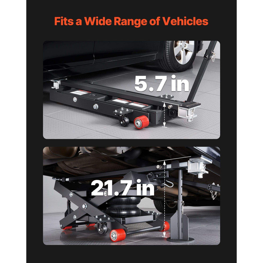 Portable Air Car Lift 6613 Lbs/3 Ton Capacity 21.7 Inch Max Height Adjustable Airbag Support Stand