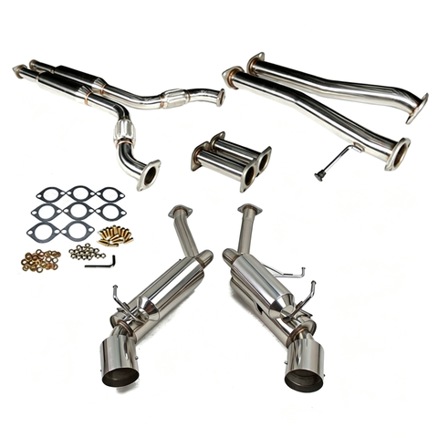 GAO-004 Stainless Steel Dual CatBack Exhaust System for 350Z Z33 G35 Coupe