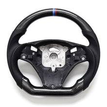 Load image into Gallery viewer, True Carbon Fiber Flat Custom Sports Car Steering Wheel for BMW E90 E92 E93 M3 328i 335i