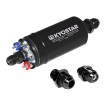 Load image into Gallery viewer, Universal 380LPH Inline External Electric High Pressure Fuel Pump W/ Mounting Bracket Kit AN10 Inlet AN8 Outlet