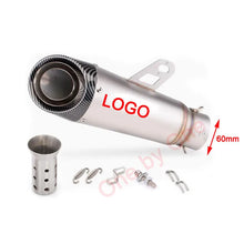 Load image into Gallery viewer, Universal Motorcycle Exhaust SC Muffler Pipe with DB Killer for Honda R6 R15 R1 R3 MT07 Tmax155 XMAX GSX250-1